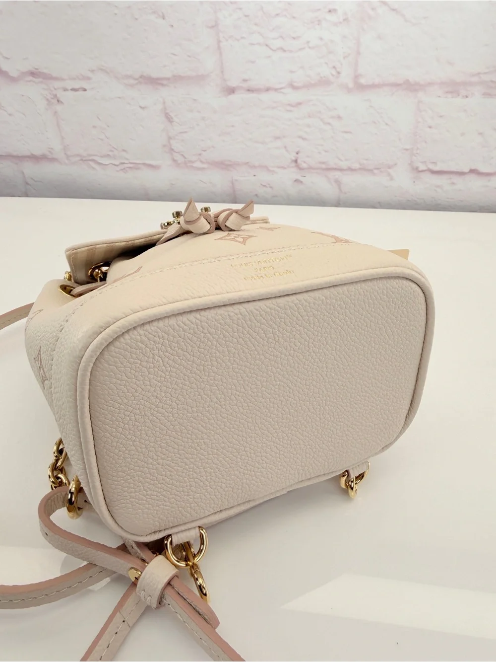 Louis Vuitton Nano Noe Empreinte Blush Pink Monogram Mini Bucket Bag NWT